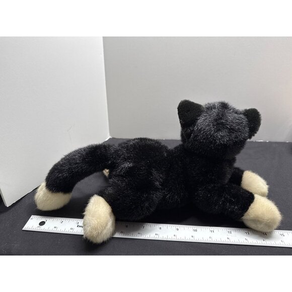 First & Main Cat Sebastian Black White Kitty Plush Stuffed Animal 11” Vintage - Picture 3 of 6